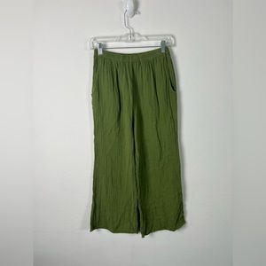 9Seed High Waist Cropped Cotton Guaze Beach Pants